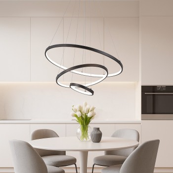 Lustra LED Beliza negru Rabalux 72346, 90W