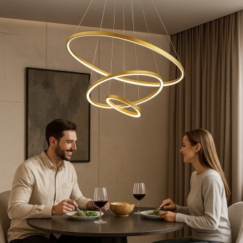 Lustra LED Beliza auriu Rabalux 72349, 90W