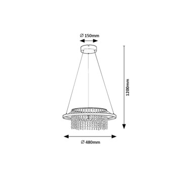Lustra LED Maribell negru Rabalux 72353, 40W