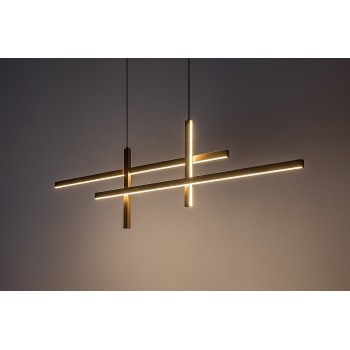 Lustra LED Severine negru/ auriu Rabalux 72366, 40W