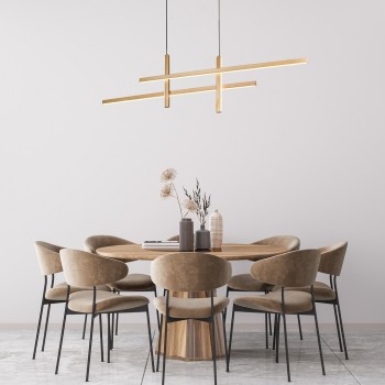 Lustra LED Severine negru/ auriu Rabalux 72366, 40W