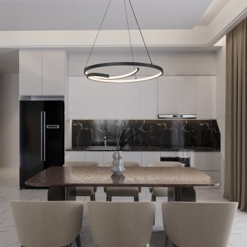 Lustra LED Niloo negru Rabalux 72367, 40W