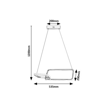Lustra LED Malwen crom Rabalux 72368, 36W
