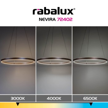 Lustra LED Nevira maro cafea periat Rabalux 72402, 36W