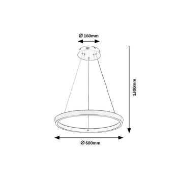 Lustra LED Nevira maro cafea periat Rabalux 72402, 36W
