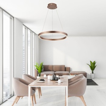 Lustra LED Nevira maro cafea periat Rabalux 72402, 36W