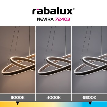 Lustra LED Nevira maro cafea periat Rabalux 72403, 45W