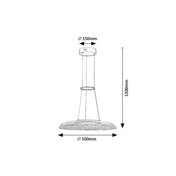 Lustra LED Zofrael auriu Rabalux 72411, 24W