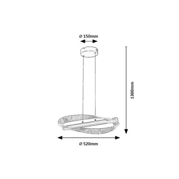 Lustra LED Olyssia auriu Rabalux 72463, 24W