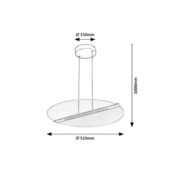 Lustra LED Norael negru mat Rabalux 72483, 24W