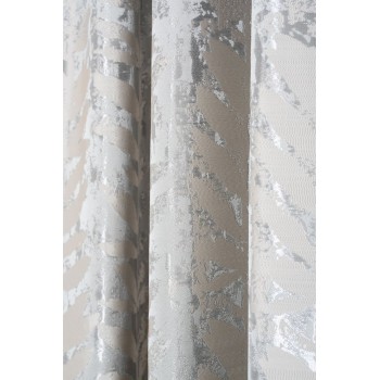 Material draperie Mendola decor Leto, latime 280cm, argintiu-crem - 3
