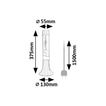 Lampa decorativa Poppilol argintiu Rabalux 76026, 25W