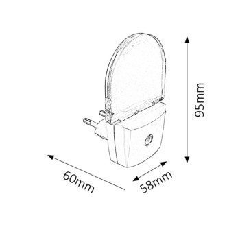 Lampa LED camera copiilor Paris Lux alb Rabalux 4658, 0.5W