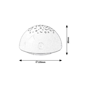 Lampa camera copiilor Lina alb Rabalux 1470, 0.5W