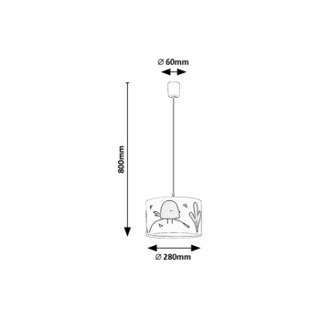 Lampa camera copiilor Fowly alb Rabalux 72069, 1xE27