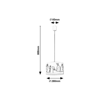 Lampa camera copiilor Flappy alb Rabalux 72166, 1xE27