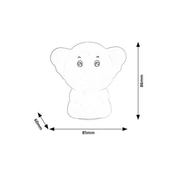 Lampa camera copiilor Lightimals alb Rabalux 76042, 0.1W