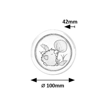 Lampa camera copiilor Hedgy alb Rabalux 76072, 0.3W