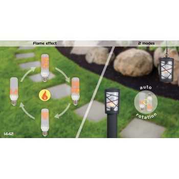 Bec LED inteligent Rabalux 1442, E27, 3W, 1800K