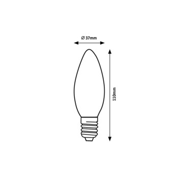 Bec LED inteligent Rabalux 79002, E14, 5W, 450lm, 2700K, C37