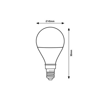 Bec LED inteligent Rabalux 79003, E14, 5W, 450lm, 2700K, G45