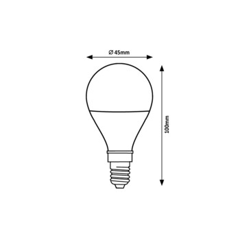 Bec LED filament Rabalux 79013, E14, 2W, 470lm, 3000K, G45