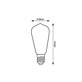 Bec LED filament Rabalux 79028, E27, 4W, 640lm, 4000K, ST64