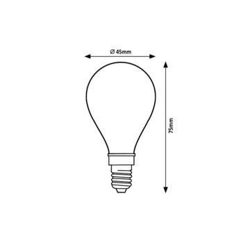 Bec LED filament Rabalux 79031, E14, 6W, 850lm, 3000K, G45