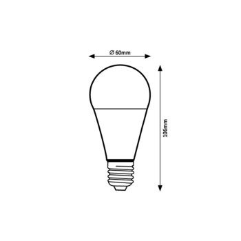 Bec LED Rabalux 79037, E27, 9W, 810lm, 6500K, A60