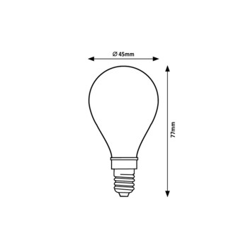 Bec LED filament Rabalux 79048, E14, 4W, 500lm, 2700K, G45