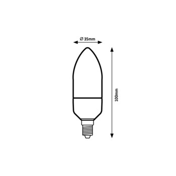 Bec LED Rabalux 79057, E14, 5W, 470lm, 4000K, C37