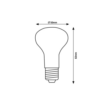 Bec LED Rabalux 79064, E14, 5W, 470lm, 3000K, R50