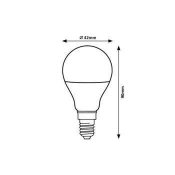 Bec LED Rabalux 79072, E14, 9W, 810lm, 4000K, G45