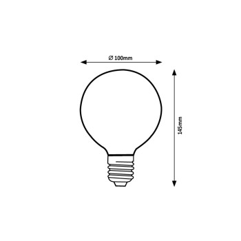 Bec LED filament Rabalux 79077, E27, 3W, 170lm, 1800K, G95