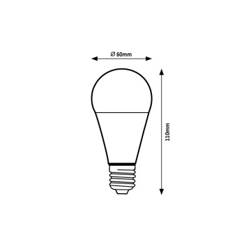Bec LED Rabalux 79091, E27, 7W, 650lm, 3000K, A60