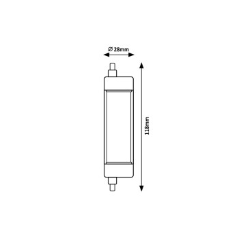 Bec LED Rabalux 79098, R7s, 15W, 1750lm, 2700K