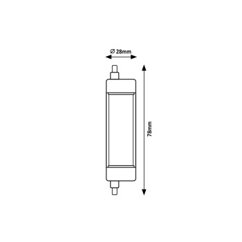 Bec LED Rabalux 79100, R7s, 8W, 990lm, 2700K