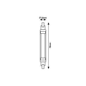 Bec LED Rabalux 79101, R7s, 4W, 450lm, 2700K