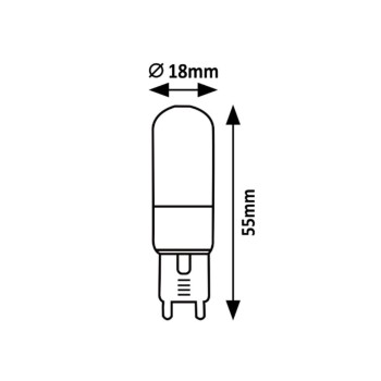 Bec LED Rabalux 79104, G9, 3W, 350lm, 3000K