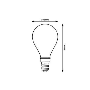 Bec LED filament Rabalux 79138, E14, 4W, 350lm, 4000K, G45