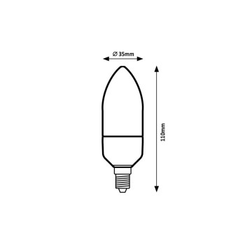 Bec LED Rabalux 79141, E14, 9W, 806lm, 3000K, C35