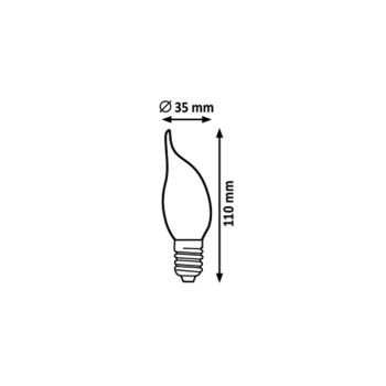 Bec LED filament Rabalux 79145, E14, 4W, 470lm, 2700K, CF35