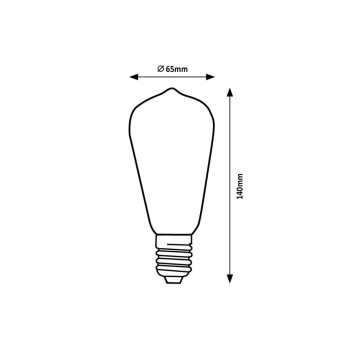Bec LED filament Rabalux 79157, E27, 5W, 200lm, 1800K, ST65
