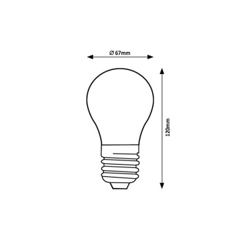Bec LED filament Rabalux 79159, E27, 12W, 2000lm, 4000K, A67