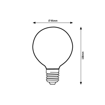 Bec LED filament Rabalux 79161, E27, 12W, 2000lm, 4000K, G95