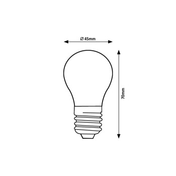 Bec LED filament Rabalux 79167, E27, 6W, 870lm, 2700K, G45