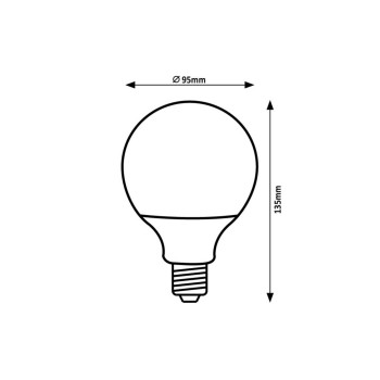 Bec LED Rabalux 79173, E27, 15W, 1521lm, 2700K, G95
