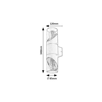 Aplica exterior Novigrad negru Rabalux 7237, 2xE27, IP54