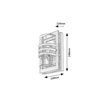 Aplica exterior Orlova negru Rabalux 7244, 1xE27, IP44