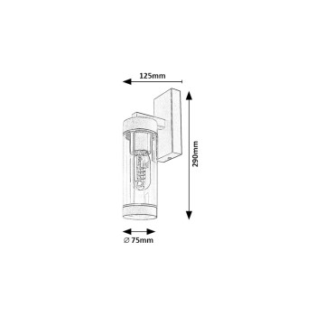 Aplica exterior Kolta negru mat Rabalux 7386, 1xE27, IP44